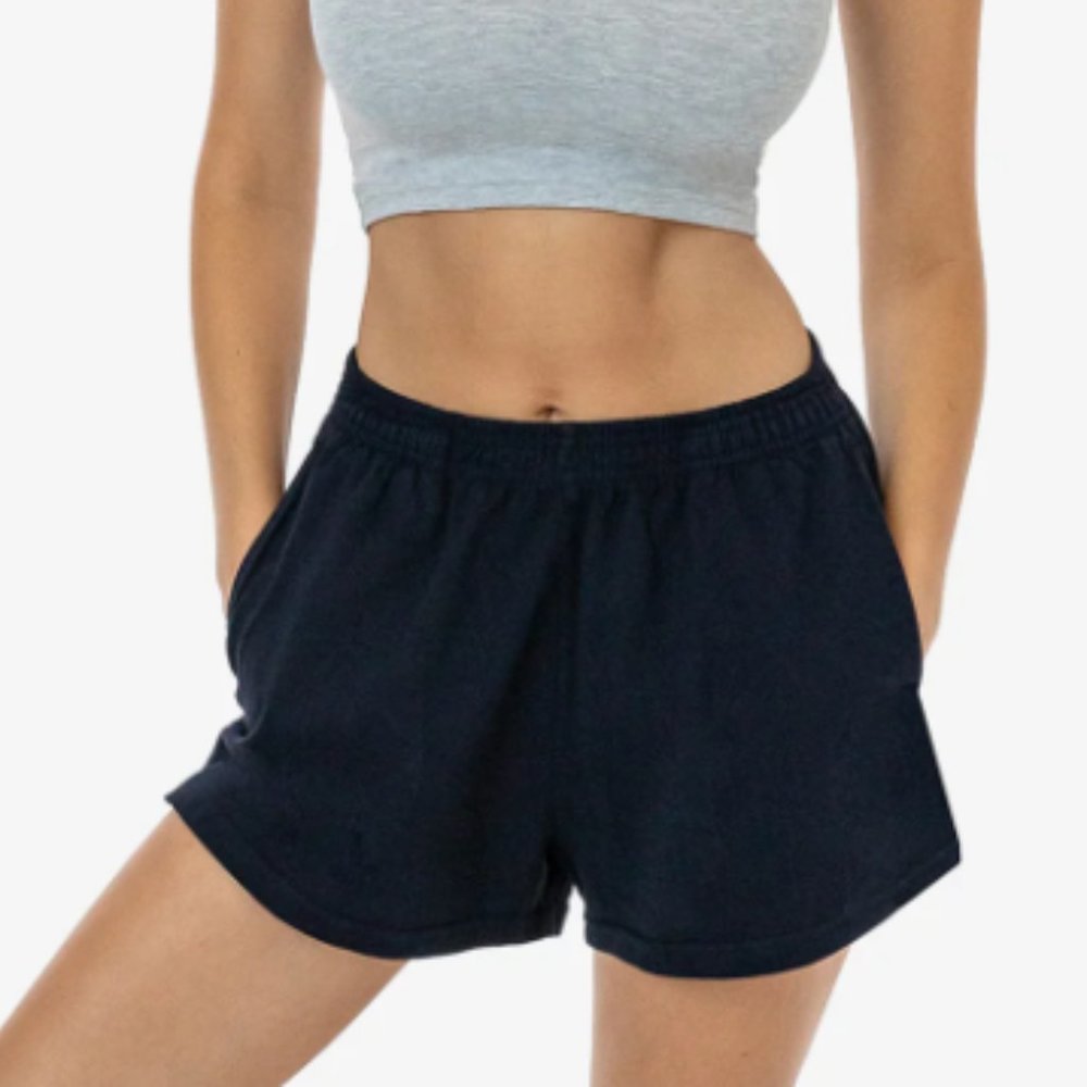 Heavy Jersey Garment Dye Short Shorts - Navy